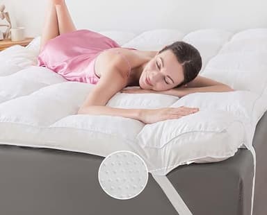 WhatsBedding 3 Inch Memory Foam Mattress Topper Full Size for Pressure Relief, Fluffy & Soft Shredded Memory Foam Filled Pillow Top, 4 Anchor Elastic Bands, 1700GSM, 54x75in - Image 1