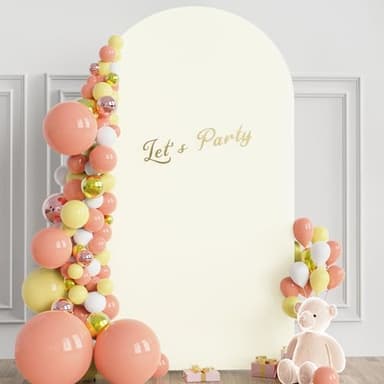 Wokceer 7.2 FT Wedding Arch Backdrop Stand and Arch Cover Metal Arch Stand with Arch Stand Cover for Birthday Party Wedding Ceremony Bridal Baby Shower Event Decor - Image 7