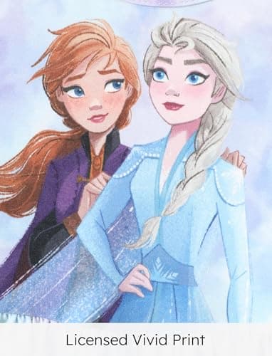 Disney Frozen Elsa&Anna Toddler Girl Dresses 2 Pack Light Blue Sleeveless Tie-Dye and Dark Blue Ruffle Sleeve Dress Set Birthday Summer Clothes 4-5T - Image 2