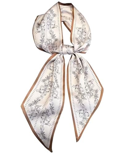 Hioyiwse Head Scarf Hair Neck Scarves For Women Purse Bag Scarfs For Handbags Silky Long Thin Satin Headscarf Fashion Lightweight 59 * 5.9inch B17 - Image 1