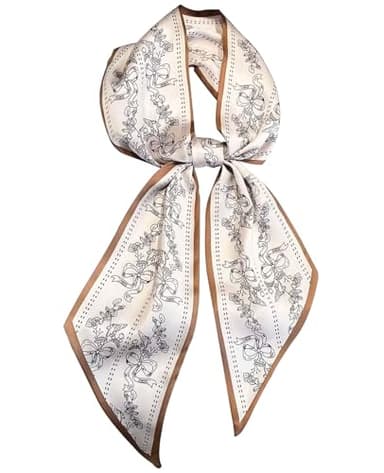 Hioyiwse Head Scarf Hair Neck Scarves For Women Purse Bag Scarfs For Handbags Silky Long Thin Satin Headscarf Fashion Lightweight 59 * 5.9inch B17 - Image 1