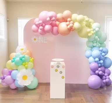 HOUSE OF PARTY 140PCS Pastel Rainbow Balloon Arch Garland Kit - Balloon Arch Kit-Birthday Balloons, Globos para Decoracion de Fiestas | Ideal for valentines day Baby Shower Party Decorations - Image 7