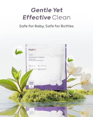 Nuliie 130 PCS High-Efficiency Detergent Tablets for Momcozy KleanPal Pro, Baby Brezza Pro, GROWNSY EaseClean Bottle Washer, Remove Milk Residue & Odor, Gentle Formula Safe - Image 6
