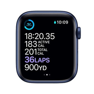 Apple Watch Series 6 (GPS, 44mm) - Blue Aluminum Case with Deep Navy Sport Band (Renewed) - Image 4