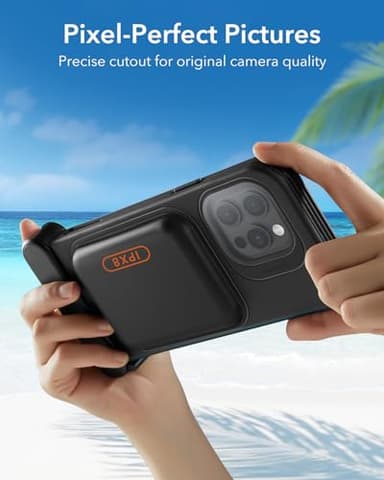 ESR Waterproof Phone Pouch for iPhone 15 Pro Max /14 Pro Max, Underwater Touch Sensitivity, IPX8 Floating Waterproof Cellphone Case with Lanyard, Dry Bag for Snorkeling, Black - Image 8