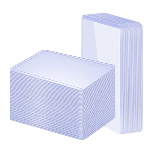 100 Pack 3"x4" Hard Plastic Card Sleeves Top Loaders for Cards, Baseball Card Protectors Hard Plastic, for Baseball Card, Game Cards, Trading Card, and So on - Image 1