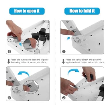 Jocauto Folding Step Stool, Height-Adjustable Step Stool with Non-Slip Platform, Step Ladder for Adults or Kids in Kitchen, Home, 330 Lbs Capacity - Image 6