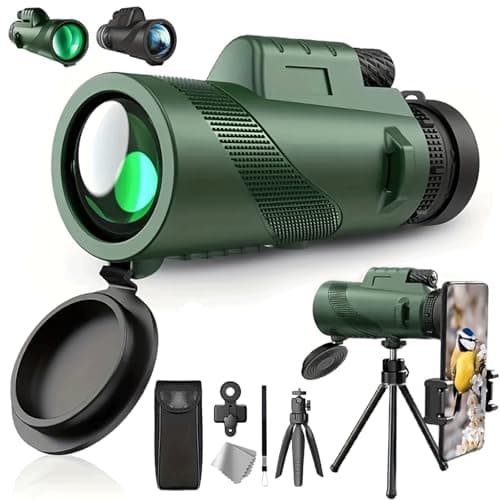 Stscope360 Monocular, 2025 Upgraded STS Scope 360, Stethoscope 360 Monocular Scope Set for Adults Long Range, High Power Monoculars for Bird Watching Camping Travelling Concert (Green 80 * 100) - Image 1