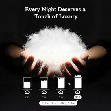 DWR Superior Feather Down Comforter Oversized King Size, Ultra-Soft Rose-Silk Cotton-Blend Fabric, All Season Medium Warmth Bed Duvet Insert(120"x98", White) - Image 6