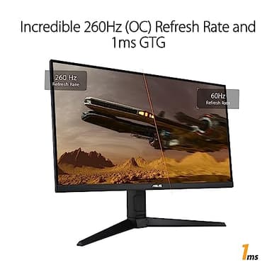 ASUS TUF Gaming 27” 1440P Gaming Monitor (VG27AQML1A) - QHD (2560 x 1440), 260Hz, 1ms, Fast IPS, Extreme Low Motion Blur Sync, G-SYNC compatible, FreeSync Premium, Variable Overdrive, DisplayHDR 40 - Image 2