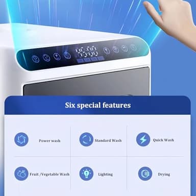 Dishwasher Tabletop Dishwasher Portable Small Fully Automatic 4 Washing Modes and Drying Function Can be connected to the faucet and manually filled with water - Image 4