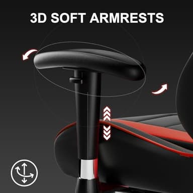 GTRACING Gaming Chair with Footrest, High Back Computer Chair Ergonomic Game Desk Chair Racing Executive Adjustable Swivel Rocker with Headrest and Lumbar Support - Image 7