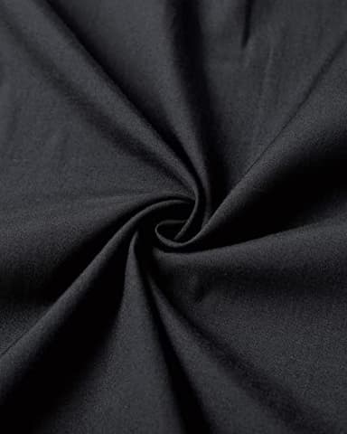 Alimens & Gentle Mens Solid Oxford Shirt Long Sleeve Dress Shirt Work Casual Button Down Shirts with Pocket Black - Image 7