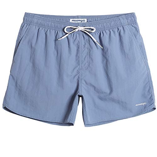 maamgic Mens Swim Trunks 5" with Mesh Lining Quick Dry Bathing Suits for Men Swim Shorts Swimwear Blue Medium - Image 1