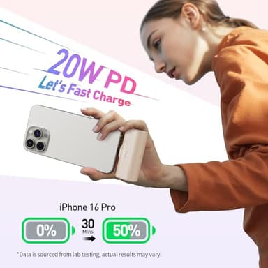 iWALK Portable Charger for iPhone 17/16/15 USB-C Small Power Bank 20W 4,500mAh Fast Charging Battery Pack Compatible with iPhone 15/16/17 Plus/17 Pro/17 Pro Max, Samsung Galaxy S25/S24/S23 Android - Image 2