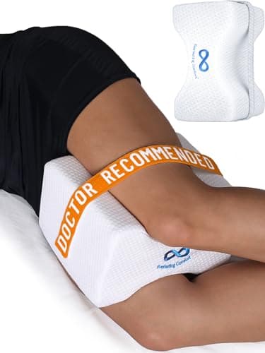 Everlasting Comfort Memory Foam Knee Pillow for Side Sleepers – Sciatica Pain Relief Pillow, Adjustable Strap Support – Leg Pillows for Sleeping Alignment, Knees, Back & Hip Cushion - Image 1