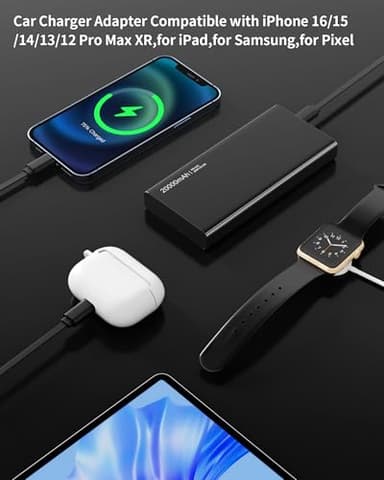 Retractable Car Charger, 4 in 1 Fast Charging Car Charger USB-C & USB-A Compatible with iPhone 16/15/14/13/12/11,Galaxy,Pixel - Image 4