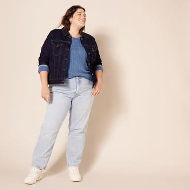 Amazon Essentials Women's Lightweight Long-Sleeve Cable Crewneck Sweater (Available in Plus Size), Blue Heather, Small - Image 8