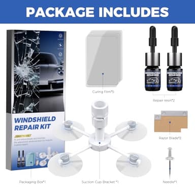 NASILOOP Windshield Repair kit, Quick and Efficiency Glass Repair Fluid, Car Windshield Crack Repair Resin Kit - Image 7