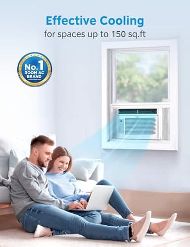 Midea 5,000 BTU EasyCool Window Air Conditioner - Cool up to 150 Sq. Ft. with Easy-to-Use Mechanical Controls and Reusable Filter, Perfect for Small Bedroom, Living Room, Home Office - Image 4