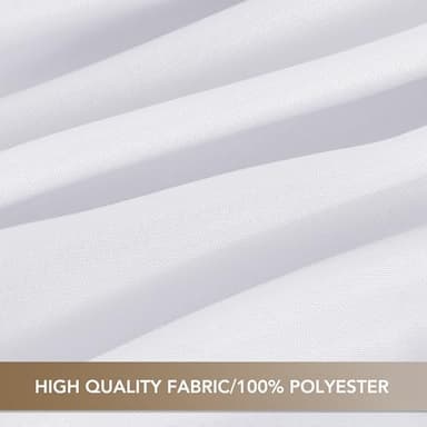 sancua White Round Tablecloth 132 Inch Diameter, 6 Pack - Circle Polyester Fabric Table Cloth for Wedding Party Reception Banquet Birthday, Washable Formal Table Cover (Fit 54-96 Inch Tables) - Image 6
