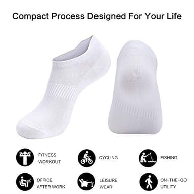 ATBITER Ankle Socks Womens and Men Thin Athletic Running Low Cut No Show Socks With Heel Tab 6/10-Pairs - Image 4