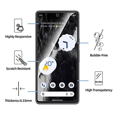 NEW'C 3 Pack Designed for Google Pixel 7 Screen Protector Tempered Glass,Case Friendly Anti Scratch, Bubble Free, Ultra Resistant - Image 2