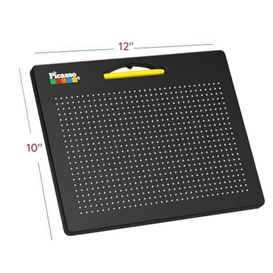 PicassoTiles 2PK 4-in-1 Magnetic Drawing Board 12x10 inch Large Magnet Tablet Pad with 4 Facings Lowercase & Uppercase Alphabets, Numbers, & Freestyle STEM Learning Writing Reading Playboard PTB06 - Image 2
