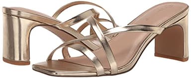 The Drop Women's Amelie Strappy Square Toe Heeled Sandal, Gold, 8.5 - Image 6