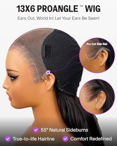 Megalook hair Glueless 13x6 Body Wave Lace Front Wigs Human Hair Pre Plucked Pre Cut Ear-To-Ear Frontal Wigs Human Hair 220% Density Wear and Go Glueless Drawstring Wig Human Hair 20 Inch - Image 4