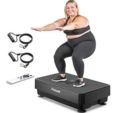 Vibration Plate Exercise Machine, Whole Body Vibrating Plate for Lymphatic Drainage, 400 lbs Weight Capacity Platform with 99 Speeds and 5 Modes Switching Exercise Machines (Black) - Image 1