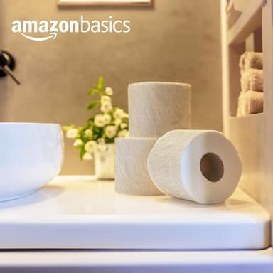 Amazon Basics Soft and Strong 2-Ply Toilet Paper, 30 Ultra Rolls = 120 Regular Rolls, Unscented, 340 Sheet (30 Rolls) - Image 5