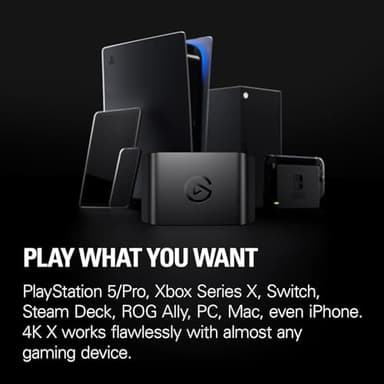 Elgato 4K X – Capture Up to 4K144 with Ultra-Low Latency on PS5, Xbox Series X/S, Nintendo Switch, OBS and More, HDMI 2.1, VRR, HDR10, USB 3.2 Gen 2, for Streaming & Recording, Works with PC/Mac/iPad - Image 8