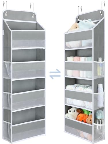 Yecaye 1 Pack Over the Door Organizer, 35.2lbs Load Toy Stuffed Animal Storage, Swing-proof Hanging Bathroom Organizers and Storage for Nursery Newborn Baby Essential Stuff Dorm Room Essentials - Image 1