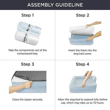 Bedsure Orthopedic Dog Beds Large Sized Dog - Washable Large Dogs Bed Waterproof, Big Comfort Dogs Couch Sofa with Washable Removable Cover, Supportive Foam Pet Bed with Nonskid Bottom - Image 6