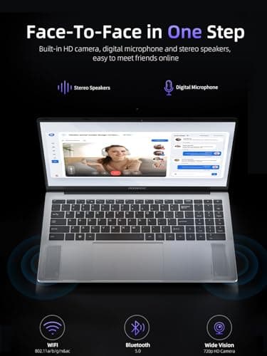 ACEMAGIC 2025 Laptop, Laptop Computer with Intel Quad-Core Processor(Up to 3.4GHz), 16GB DDR4 512GB SSD, Windows 11 Laptop, 15.6" IPS 1080P, Metal Shell, USB3.2, Long Battery Life - Image 6