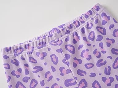 Topgal Purple Kittten pajamas for Girls – Cotton Snug-Fitting Tee Shorts & Pants PJ Set Size 8 - Image 6