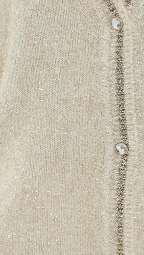 Le Superbe Women's Celestial Knit Cardigan, Gold Tinsel, XS - Image 6