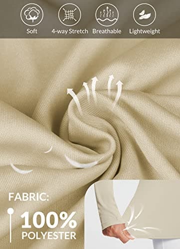 baleaf Women's UPF 50+ Long Sleeve Rash Guard Swim Shirts SPF Quick Dry Lightweight T-Shirt Outdoor Hiking Runing Oatmeal Size M - Image 4