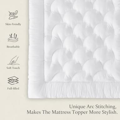 WhatsBedding 5 Inch Memory Foam Mattress Topper Twin Size, Supportive Fluffy Shredded Memory Foam Filled Pillow Top, Extra Soft Bed Topper for Back Pain Relief, 39x75x5 Inch - Image 7