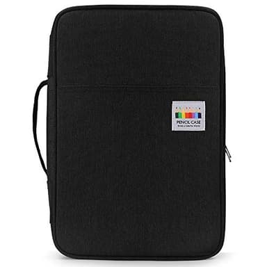 YOUSHARES Big Capacity Colored Pencil Case - 300 Slots large Pen Case Organizer with Multilayer Holder for Prismacolor Colored Pencils & Gel Pen (Black) - Image 2