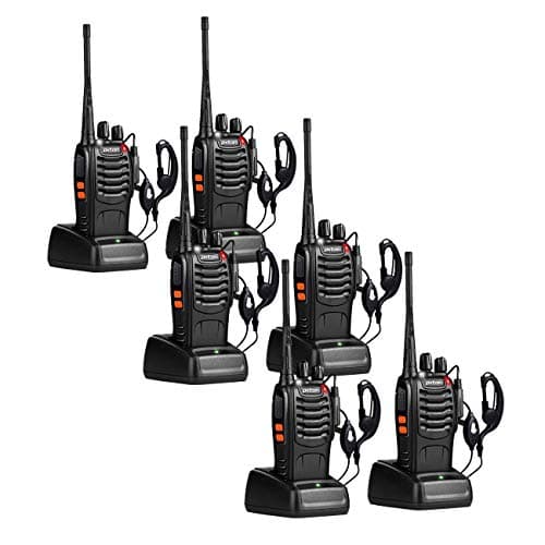 pxton Two Way Radios Long Range Walkie Talkies for Adults with Headphones,16 Channel Handheld 2 Way Radio Rechargeable with Flashlight Li-ion Battery and Charger(6 Pack) - Image 1