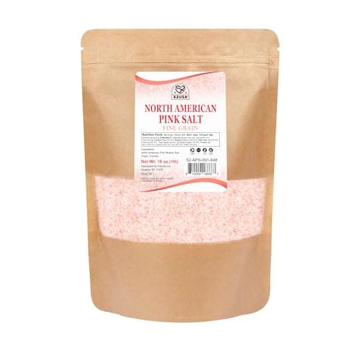 52USA North American Pink Salt, Fine Grain, 1 lb, Rich in Trace Minerals, Kosher, Salt for Grinder Refill, Gluten Free, All Natural Sea Salt, Perfect for Cooking & Seasoning - Image 1