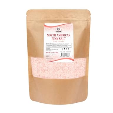 52USA North American Pink Salt, Fine Grain, 1 lb, Rich in Trace Minerals, Kosher, Salt for Grinder Refill, Gluten Free, All Natural Sea Salt, Perfect for Cooking & Seasoning - Image 1