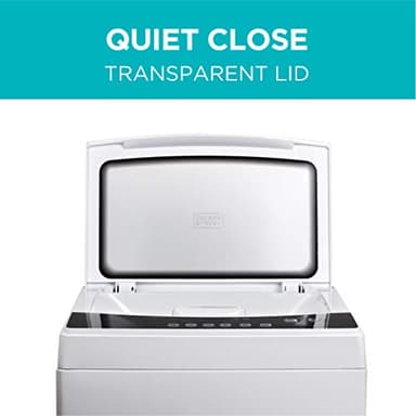 BLACK+DECKER Small Portable Washer, Washing Machine for Household Use, Portable Washer 1.7 cu.Ft with 8 Cycles, Transparent Lid & LED Display - Image 5