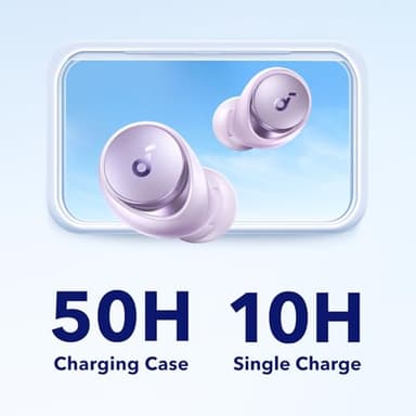 Soundcore by Anker Space A40 Auto-Adjustable Active Noise Cancelling Wireless Earbuds, Reduce Noise by Up to 98%, 50H Playtime, Hi-Res Sound, Comfortable Fit, App Customization, Wireless Charge - Image 4