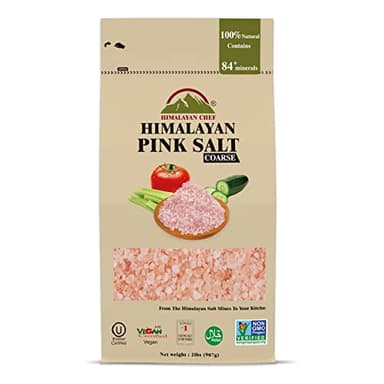 Himalayan Chef Himalayan Pink Salt, Coarse Grain, Refill Grinders - 2 Pound (Pack of 6) - Image 1