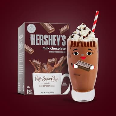 Candy Shop Cocoa HERSHEY'S Milk Chocolate Cocoa Mix, Hot Chocolate, Make Hot or Iced Cocoa, Made With Real Milk, Gluten Free, 1.25 oz packet (24 count) - Image 3