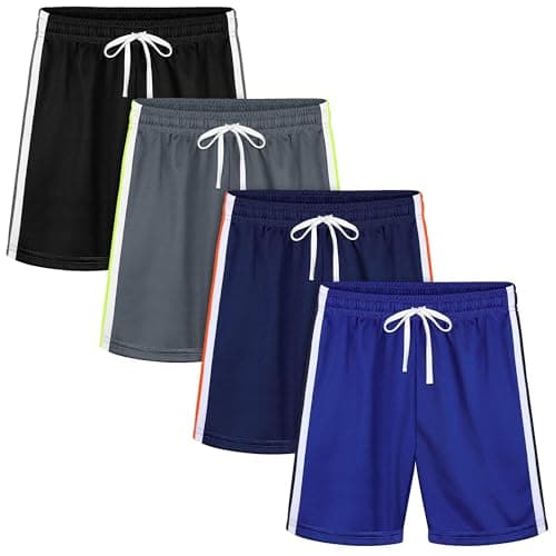 Resinta Toddler Boys Shorts Boys Quick Dry Athletic Pull-On Shorts with Elastic Waist for Summer Playwear (US, Age, 4 Years, 4, Black, Gray, Navy, Royal Blue) - Image 1