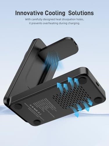 Wireless Charger for Apple Charging Station, Dual MagSafe Charger for iPhone 17/17 Pro/17 Pro/iPhone 16 Pro Max//AirPods, 3 in 1 Foldable iPhone Charging Station, Watch Charger for Apple iWatch Series - Image 7